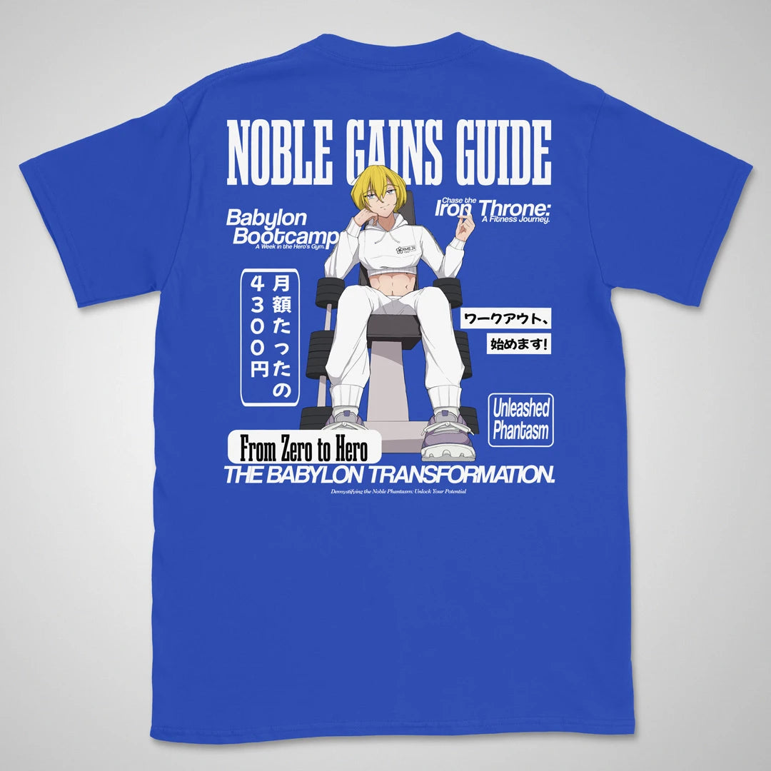 Ur Gym Noble Gains Guide Gen3 | back print ❀ T-shirt