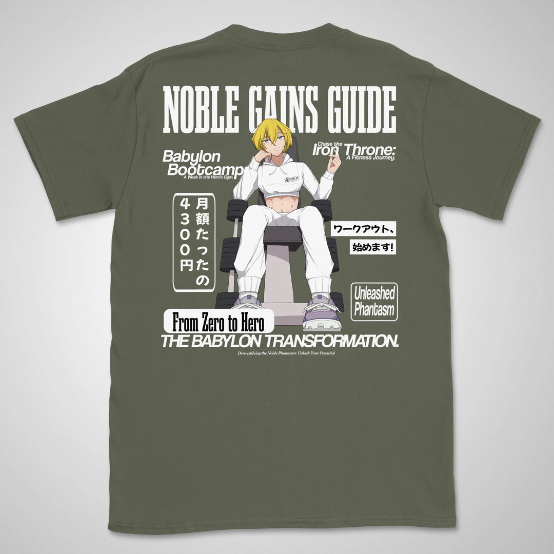 Ur Gym Noble Gains Guide Gen3 | back print ❀ T-shirt