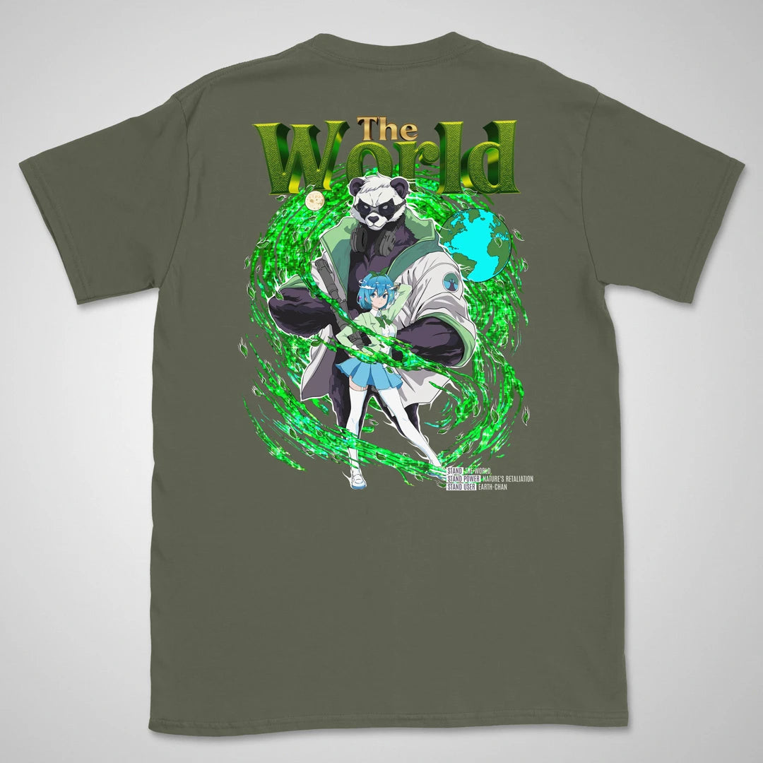 Earth-chan is a Stand User Gen1 | back print ❀ T-shirt