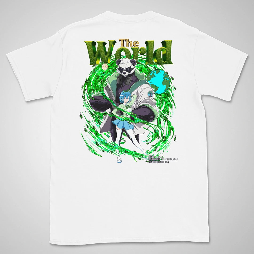Earth-chan is a Stand User Gen1 | back print ❀ T-shirt