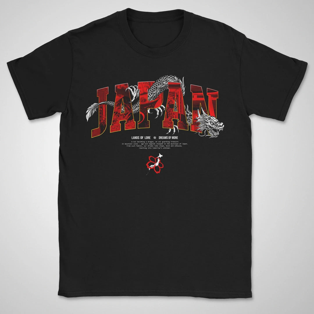 Japan Lands Of Lore Red ❀ T-shirt