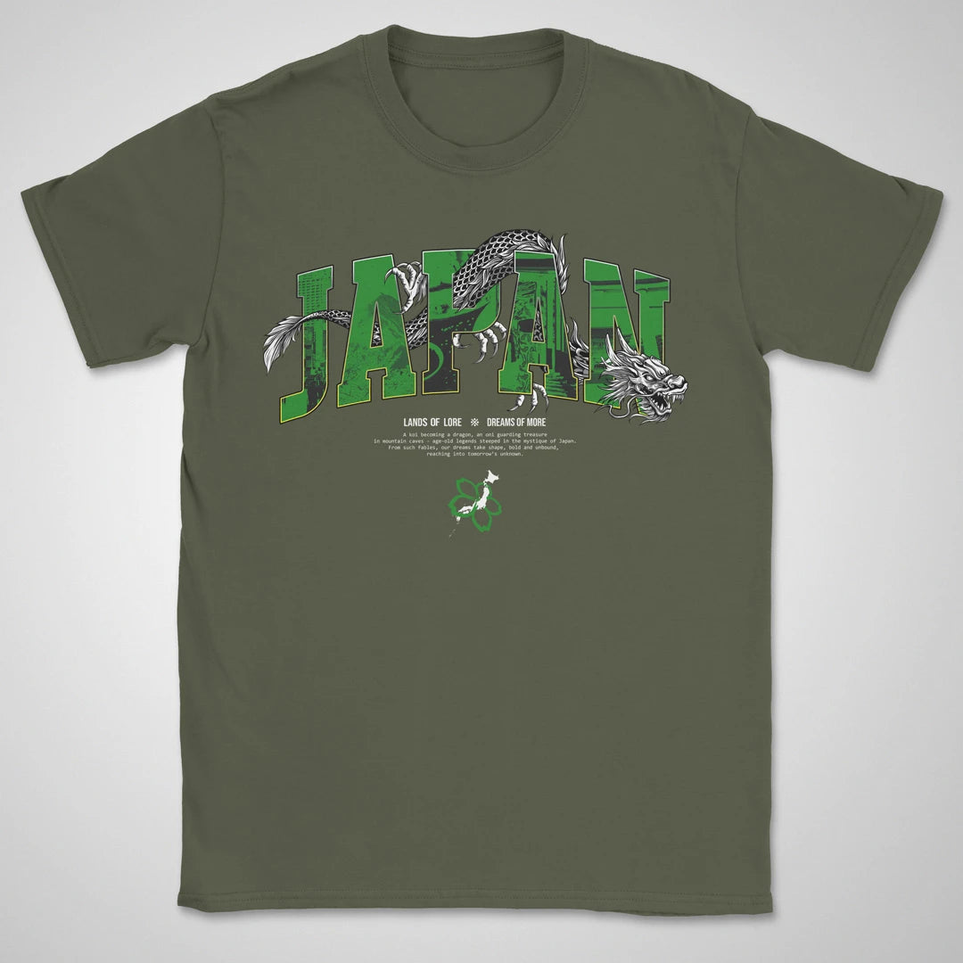 Japan Lands Of Lore Green ❀ T-shirt