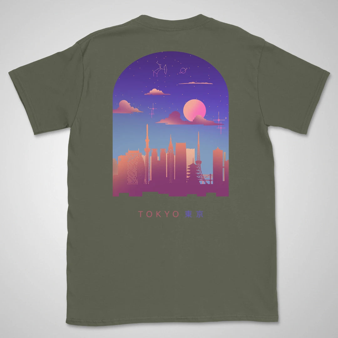 Tokyo Sky | back print ❀ T-shirt