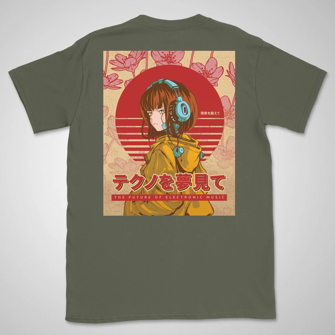 Dreaming of Techno | back print ❀ T-shirt