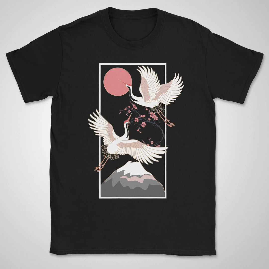Cranes Over Fuji ❀ T-shirt