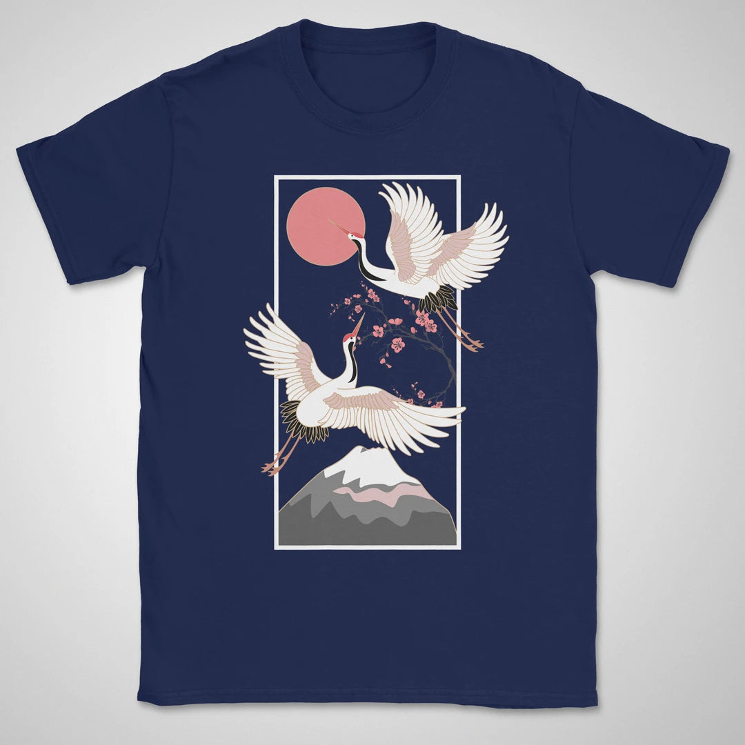 Cranes Over Fuji ❀ T-shirt