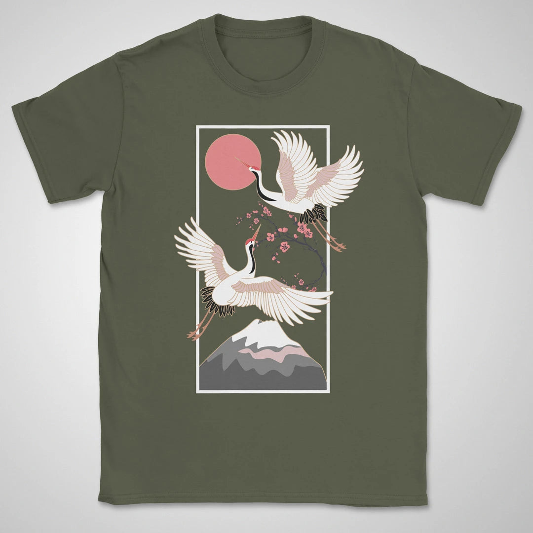 Cranes Over Fuji ❀ T-shirt