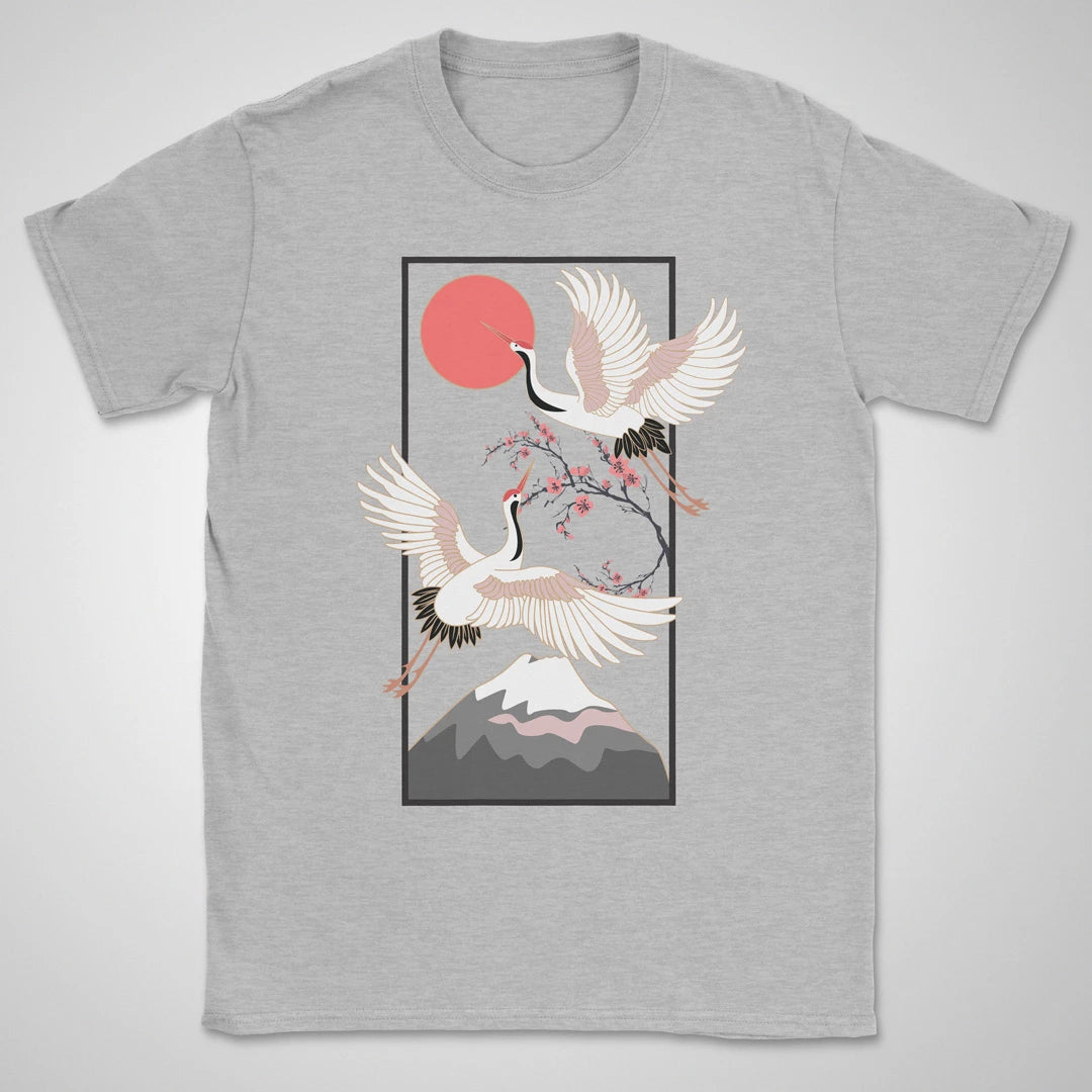 Cranes Over Fuji ❀ T-shirt