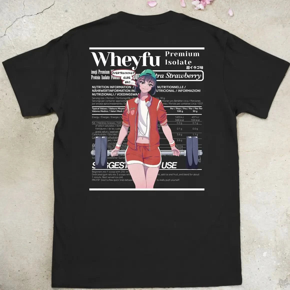 Wheyfu Ultra Strawberry Gen1 | back print ❀ T-shirt