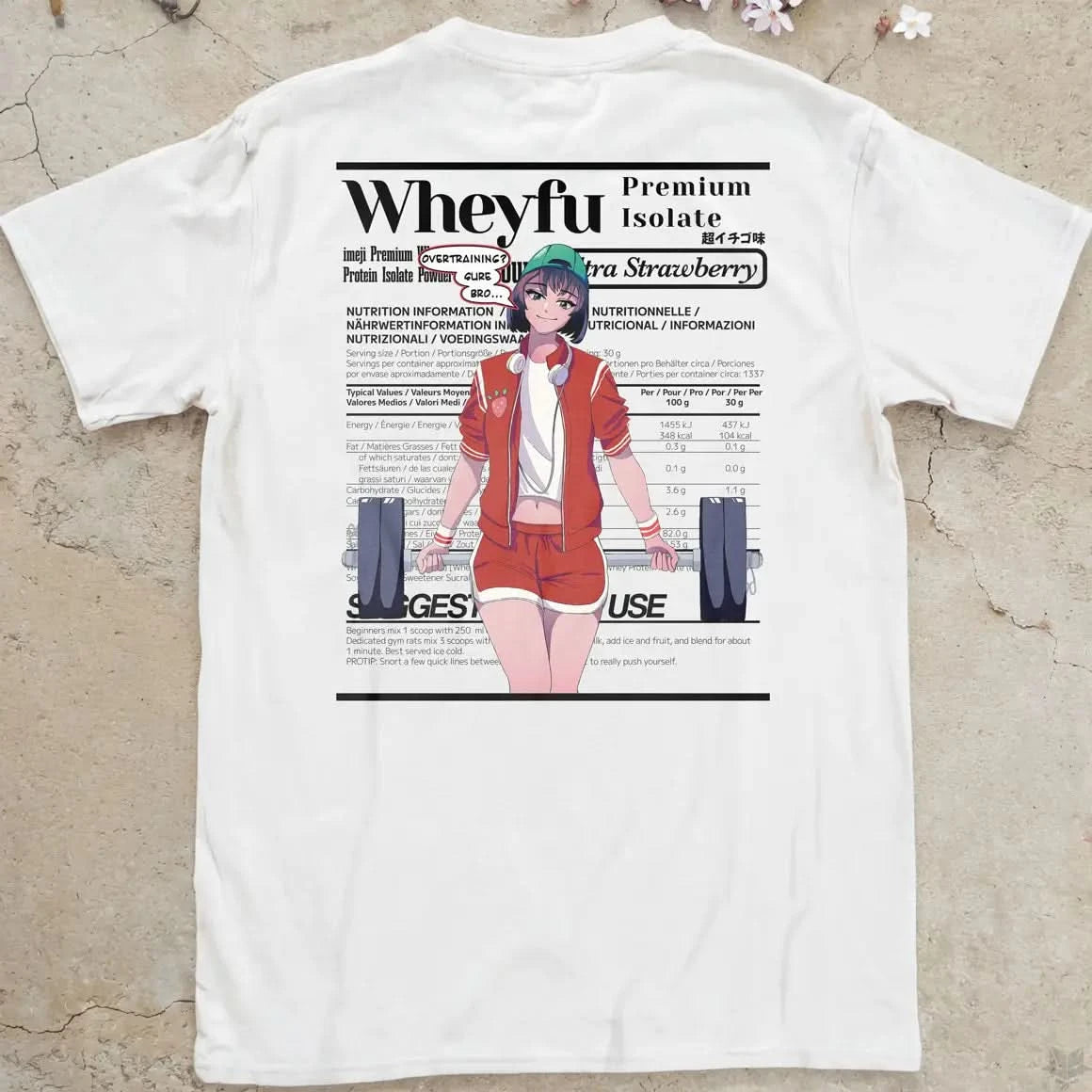 Wheyfu Ultra Strawberry Gen1 | back print ❀ T-shirt