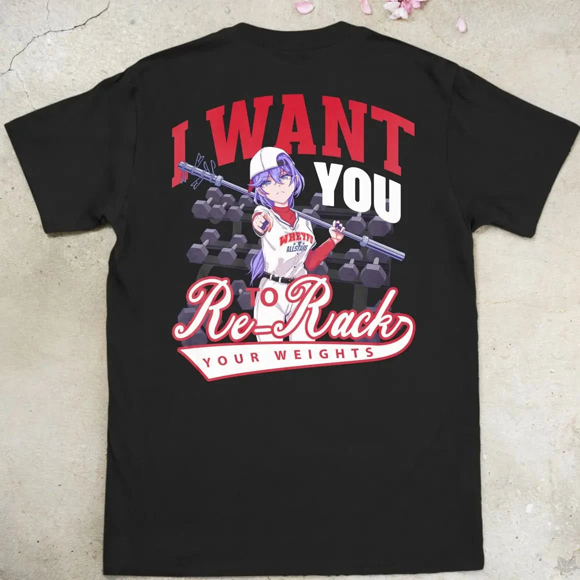Re-Rack Your Weights | back print ❀ T-shirt