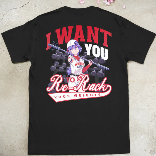 Re-Rack Your Weights | back print ❀ T-shirt