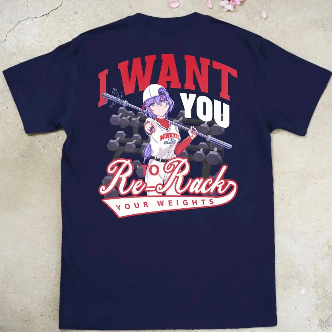 Re-Rack Your Weights | back print ❀ T-shirt