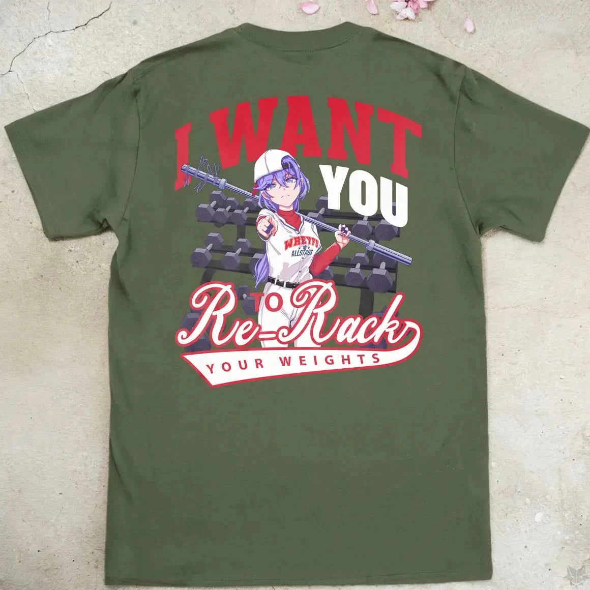 Re-Rack Your Weights | back print ❀ T-shirt