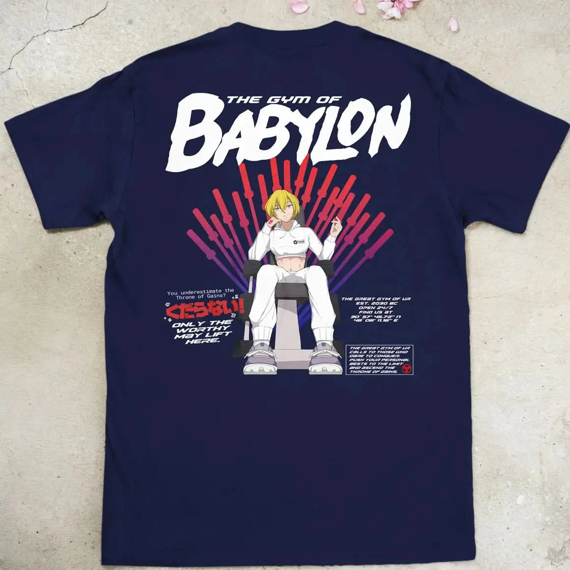 Ur Gym Throne Gen1 | back print ❀ T-shirt