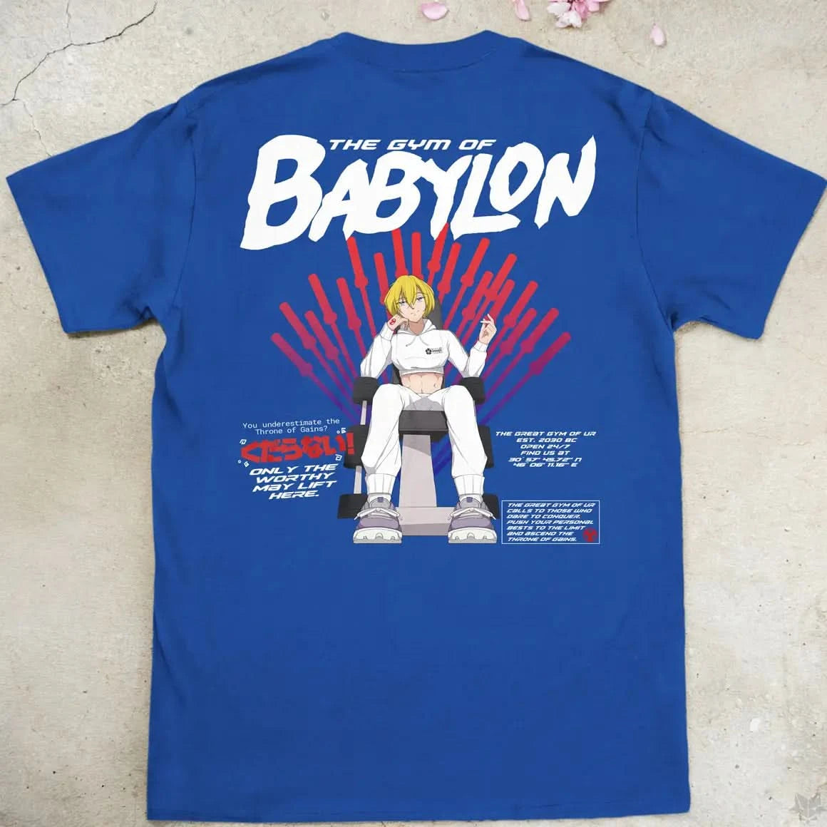 Ur Gym Throne Gen1 | back print ❀ T-shirt