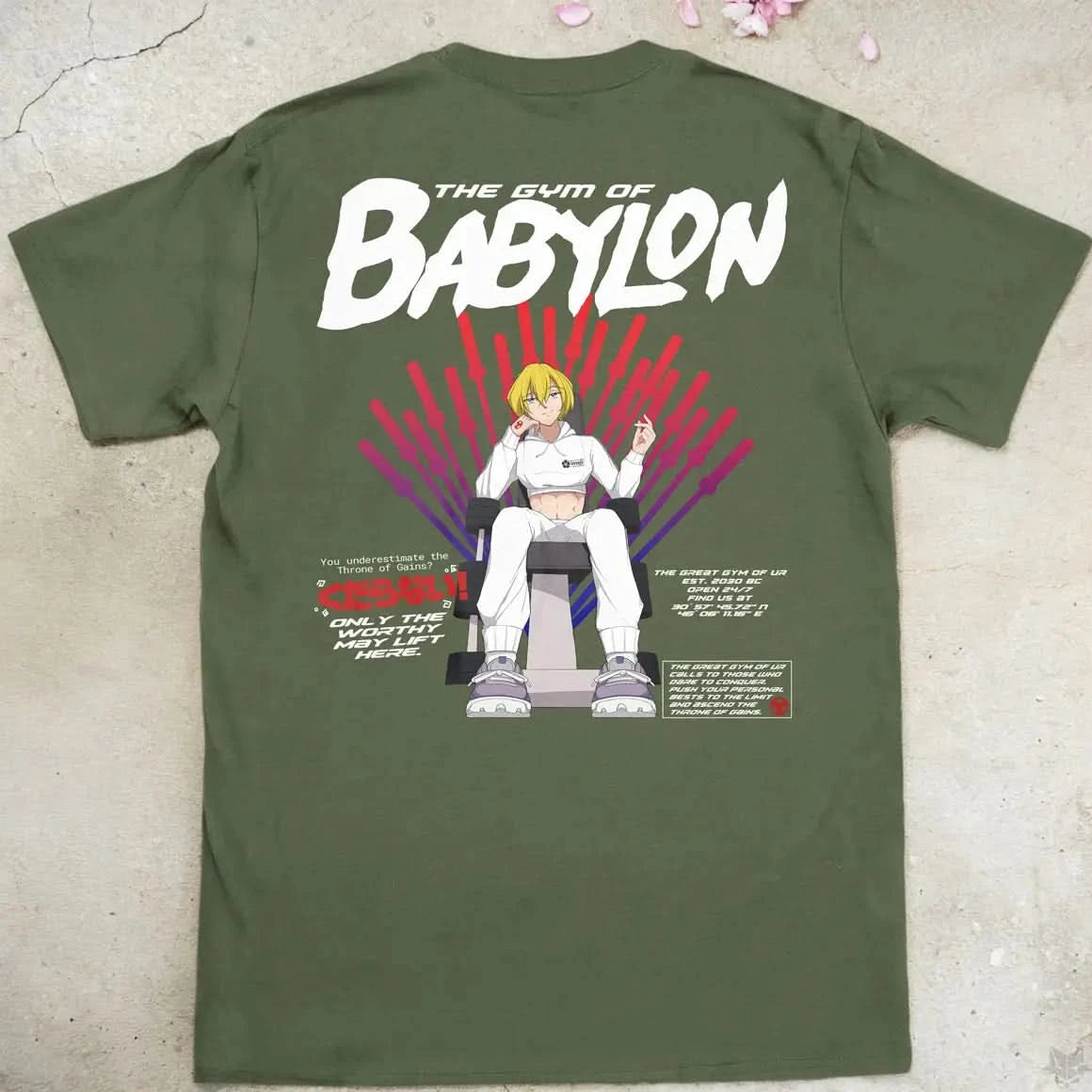 Ur Gym Throne Gen1 | back print ❀ T-shirt