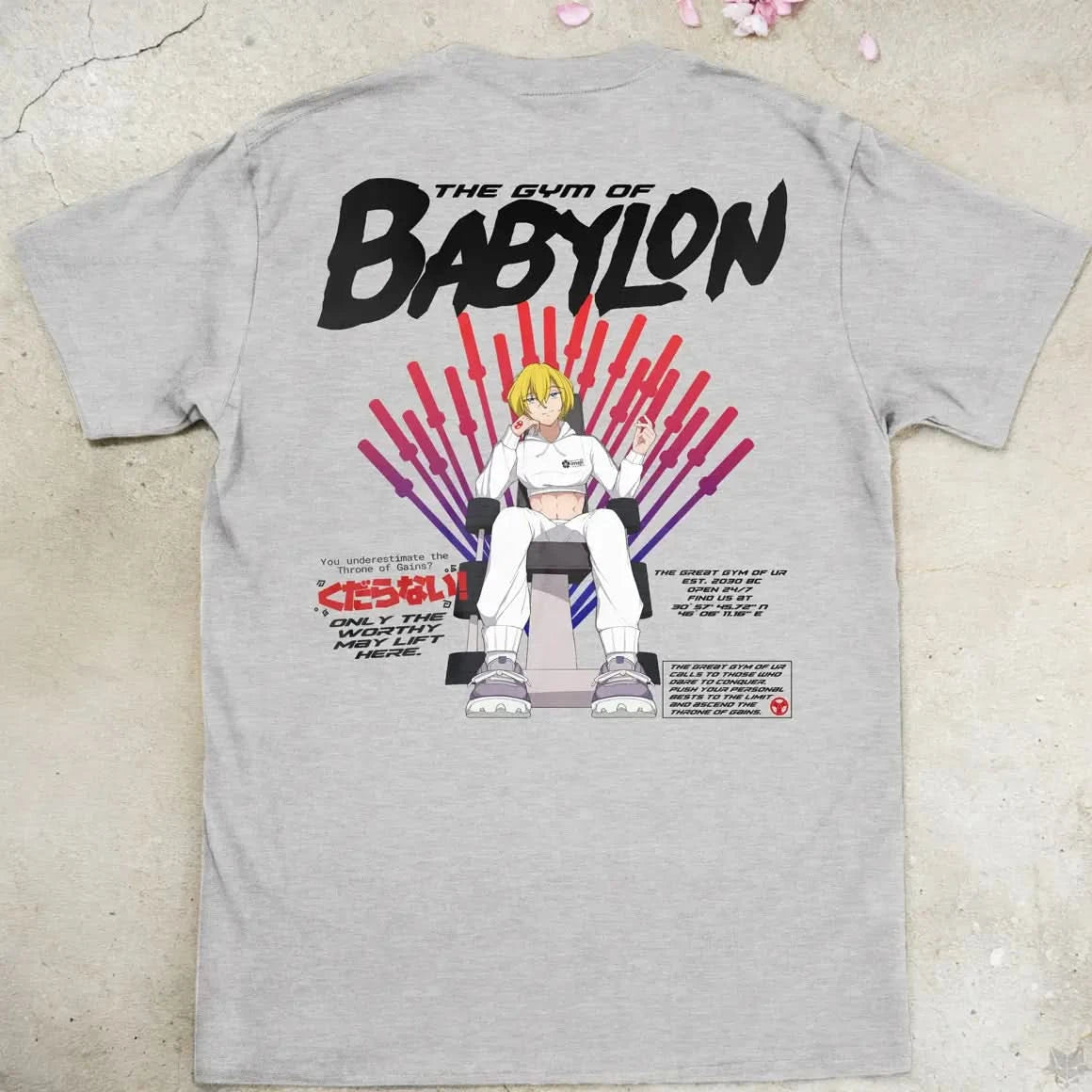 Ur Gym Throne Gen1 | back print ❀ T-shirt