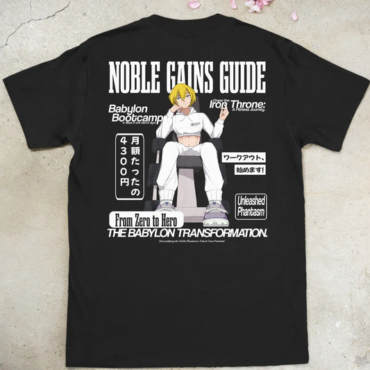 Ur Gym Noble Gains Guide Gen3 | back print ❀ T-shirt