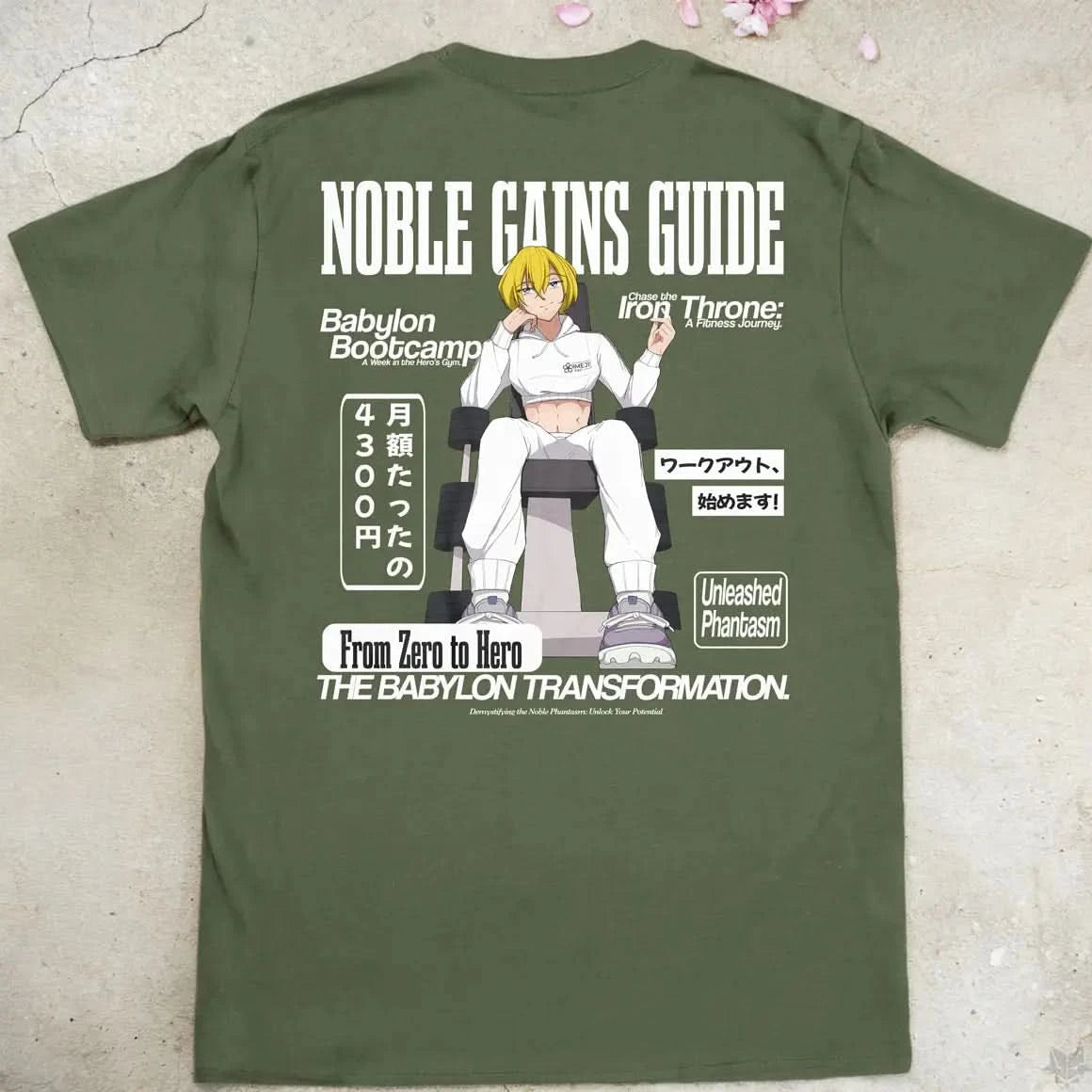Ur Gym Noble Gains Guide Gen3 | back print ❀ T-shirt