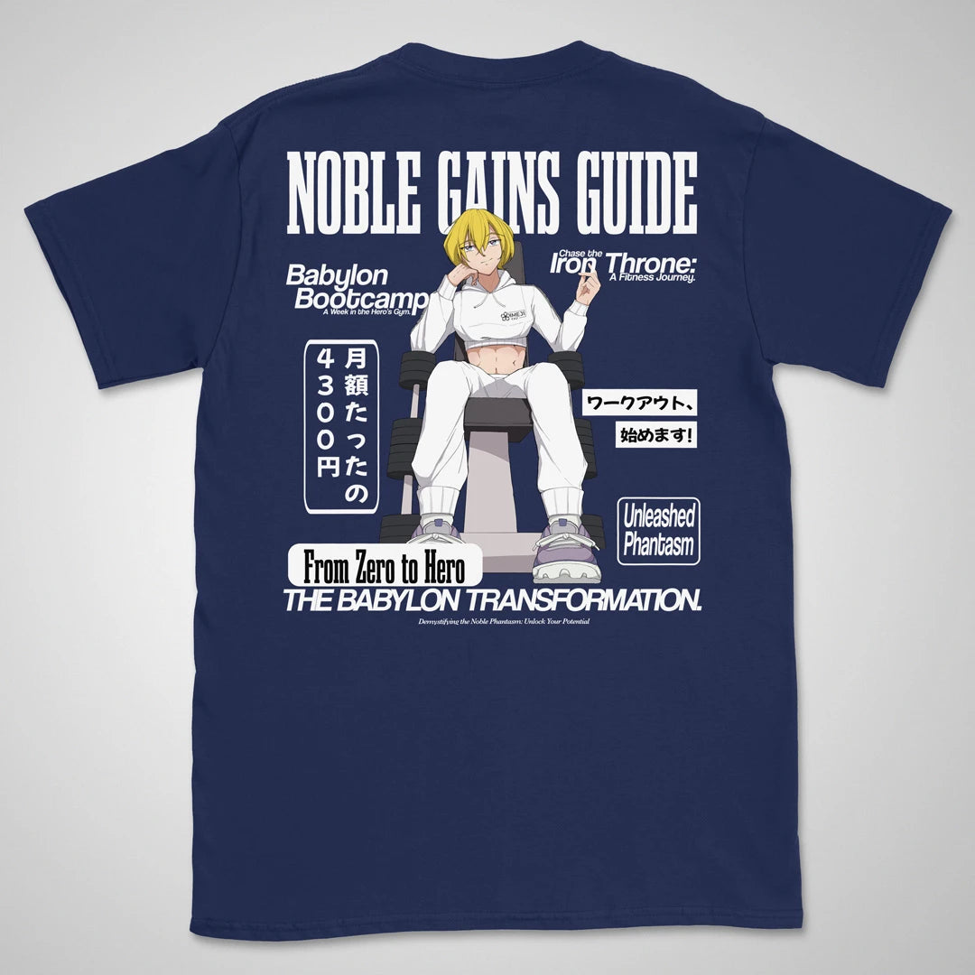 Ur Gym Noble Gains Guide Gen3 | back print ❀ T-shirt