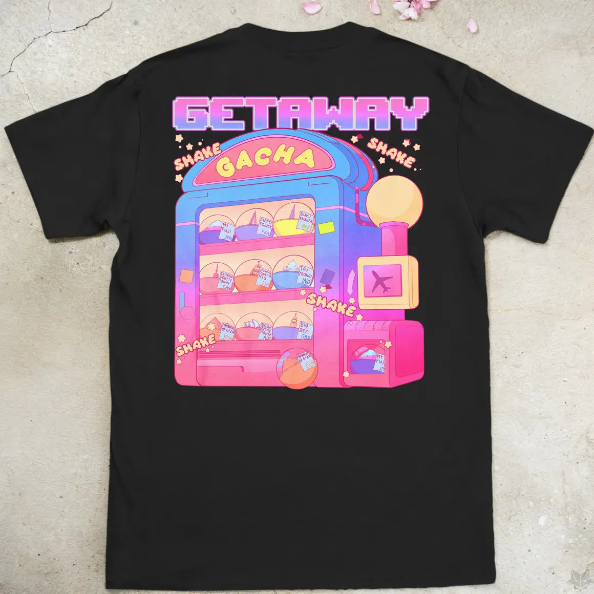 Gacha Getaway | back print ❀ T-shirt