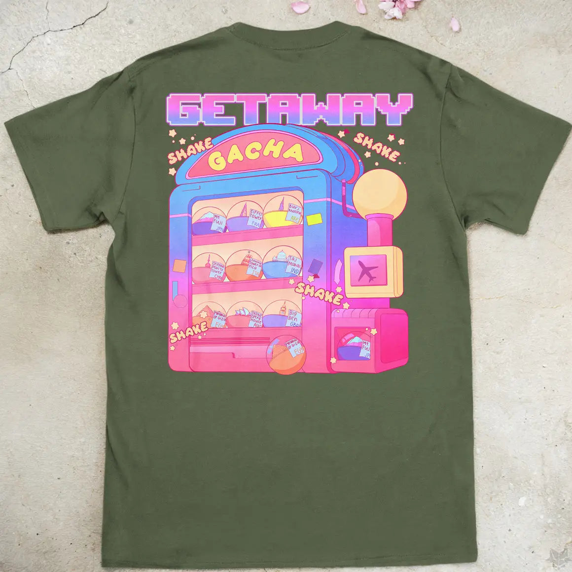 Gacha Getaway | back print ❀ T-shirt