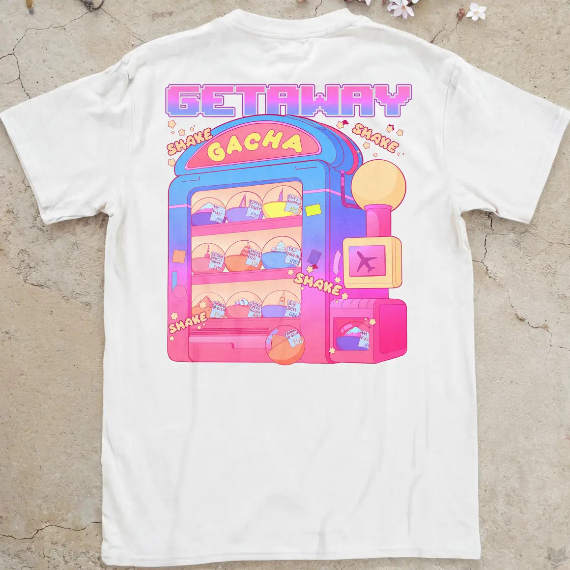 Gacha Getaway | back print ❀ T-shirt