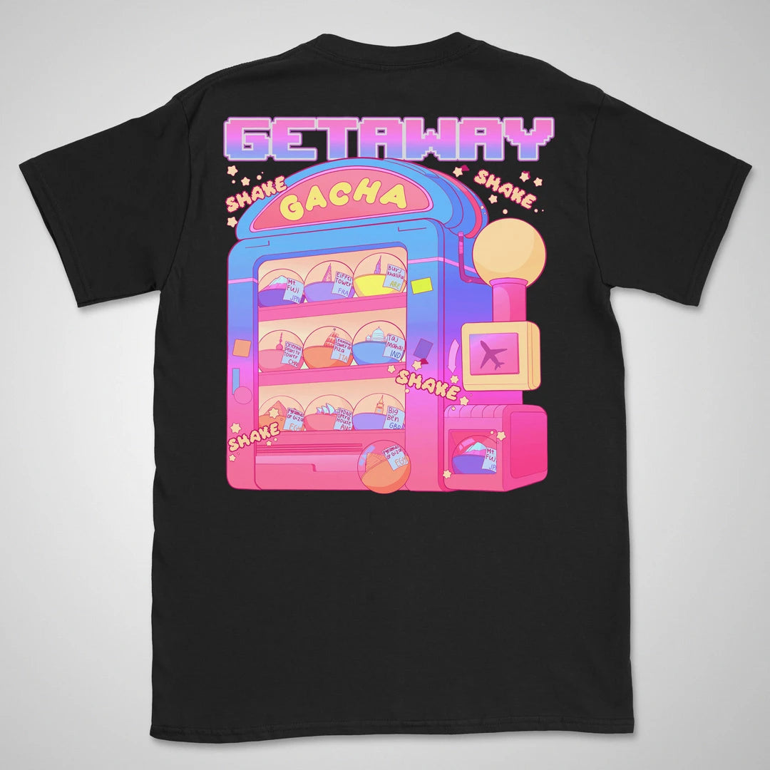 Gacha Getaway | back print ❀ T-shirt