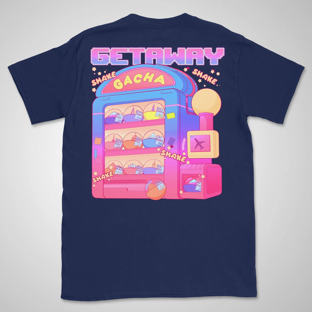 Gacha Getaway | back print ❀ T-shirt