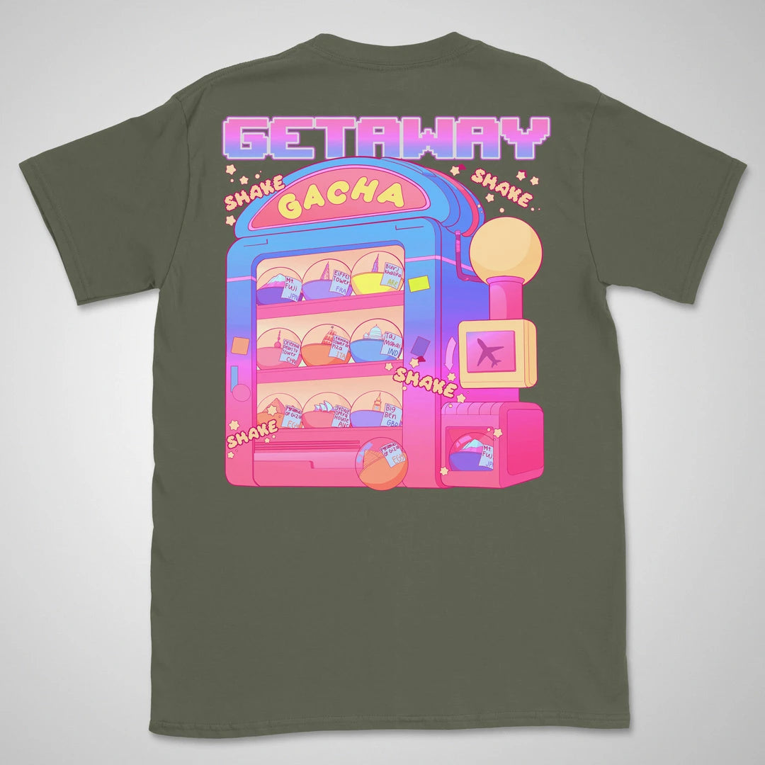 Gacha Getaway | back print ❀ T-shirt