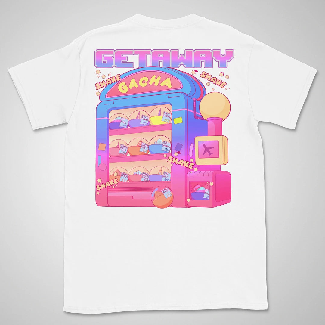 Gacha Getaway | back print ❀ T-shirt
