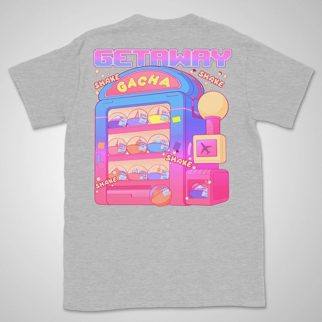 Gacha Getaway | back print ❀ T-shirt