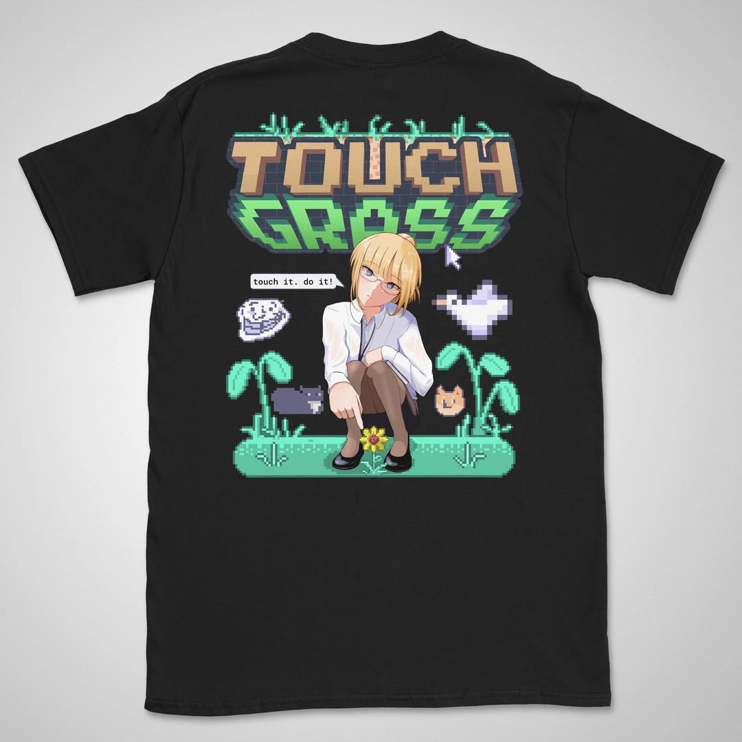 Touch Grass | back print ❀ T-shirt