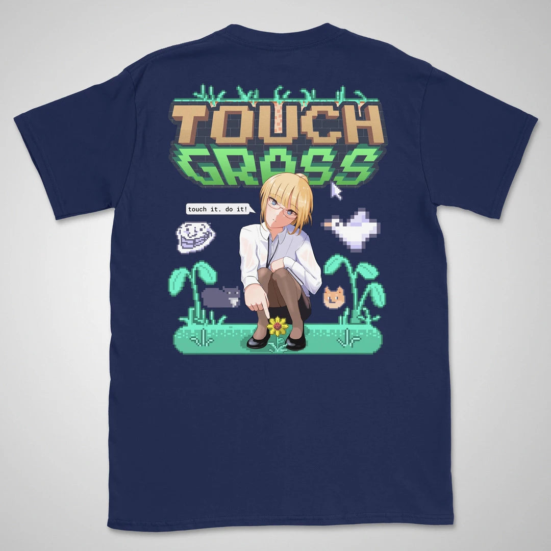 Touch Grass | back print ❀ T-shirt