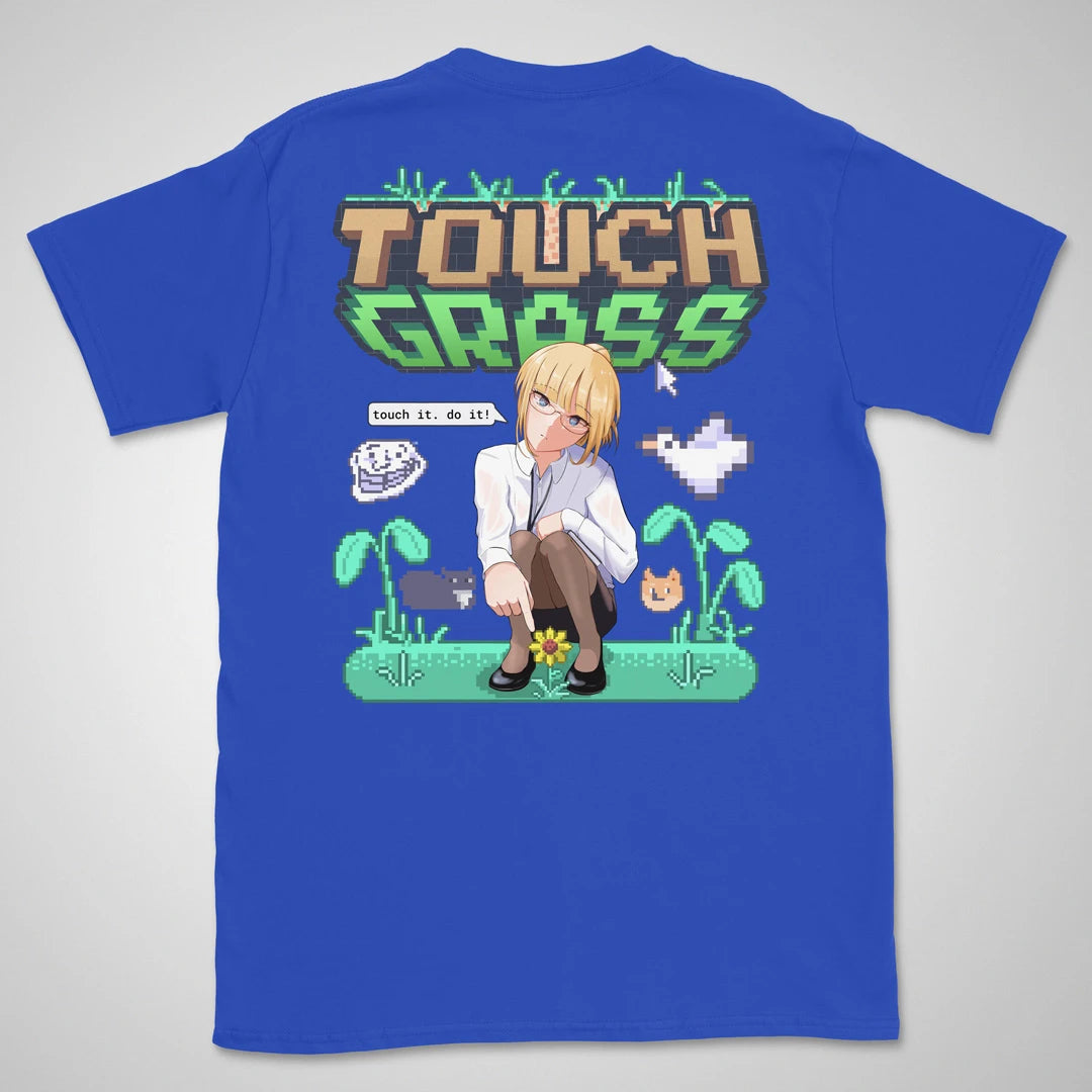 Touch Grass | back print ❀ T-shirt