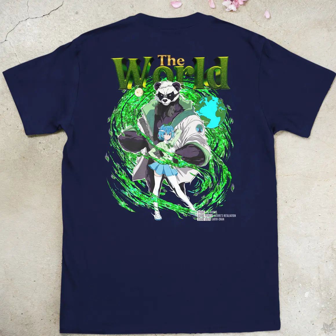 Earth-chan is a Stand User Gen1 | back print ❀ T-shirt