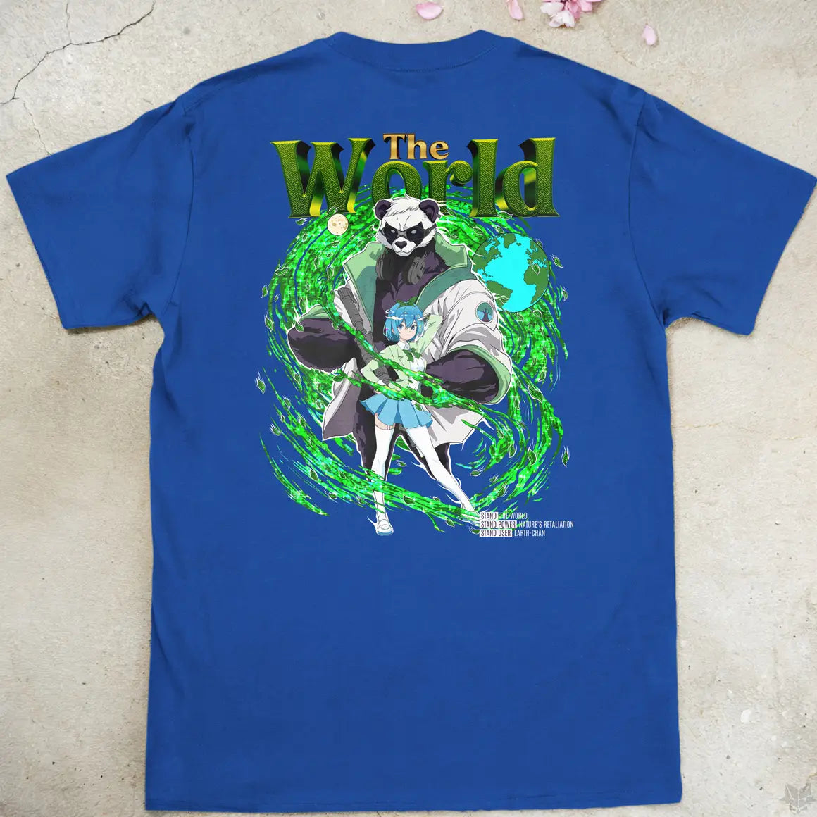 Earth-chan is a Stand User Gen1 | back print ❀ T-shirt