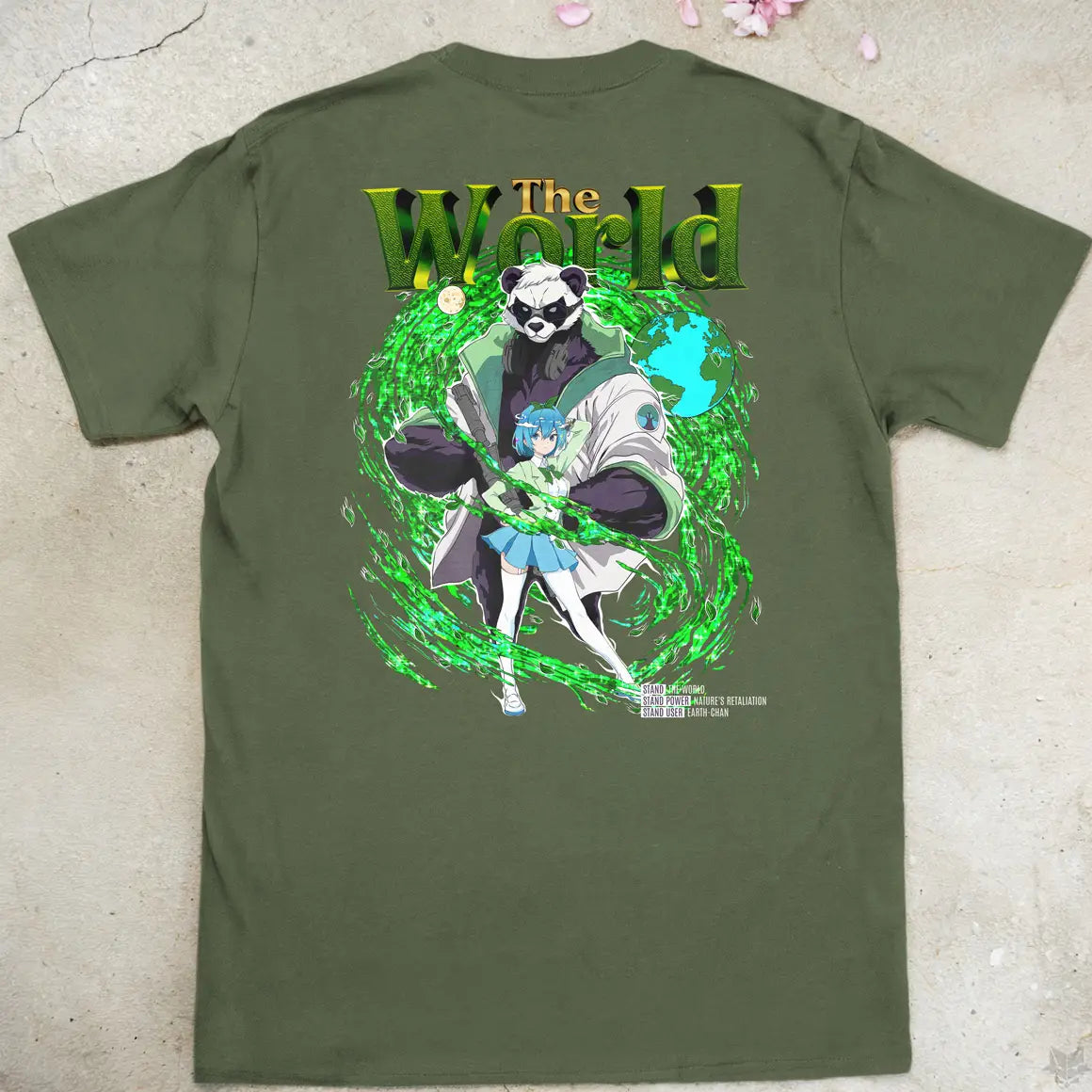 Earth-chan is a Stand User Gen1 | back print ❀ T-shirt