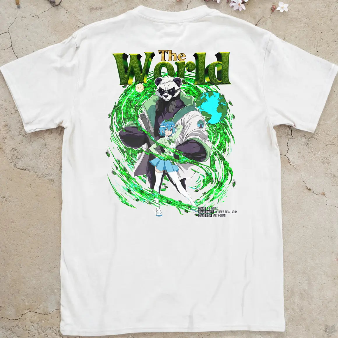 Earth-chan is a Stand User Gen1 | back print ❀ T-shirt