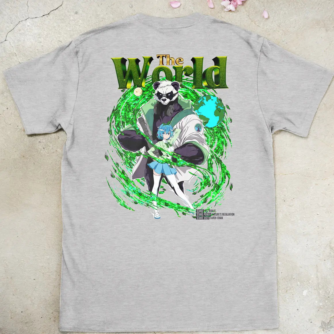 Earth-chan is a Stand User Gen1 | back print ❀ T-shirt