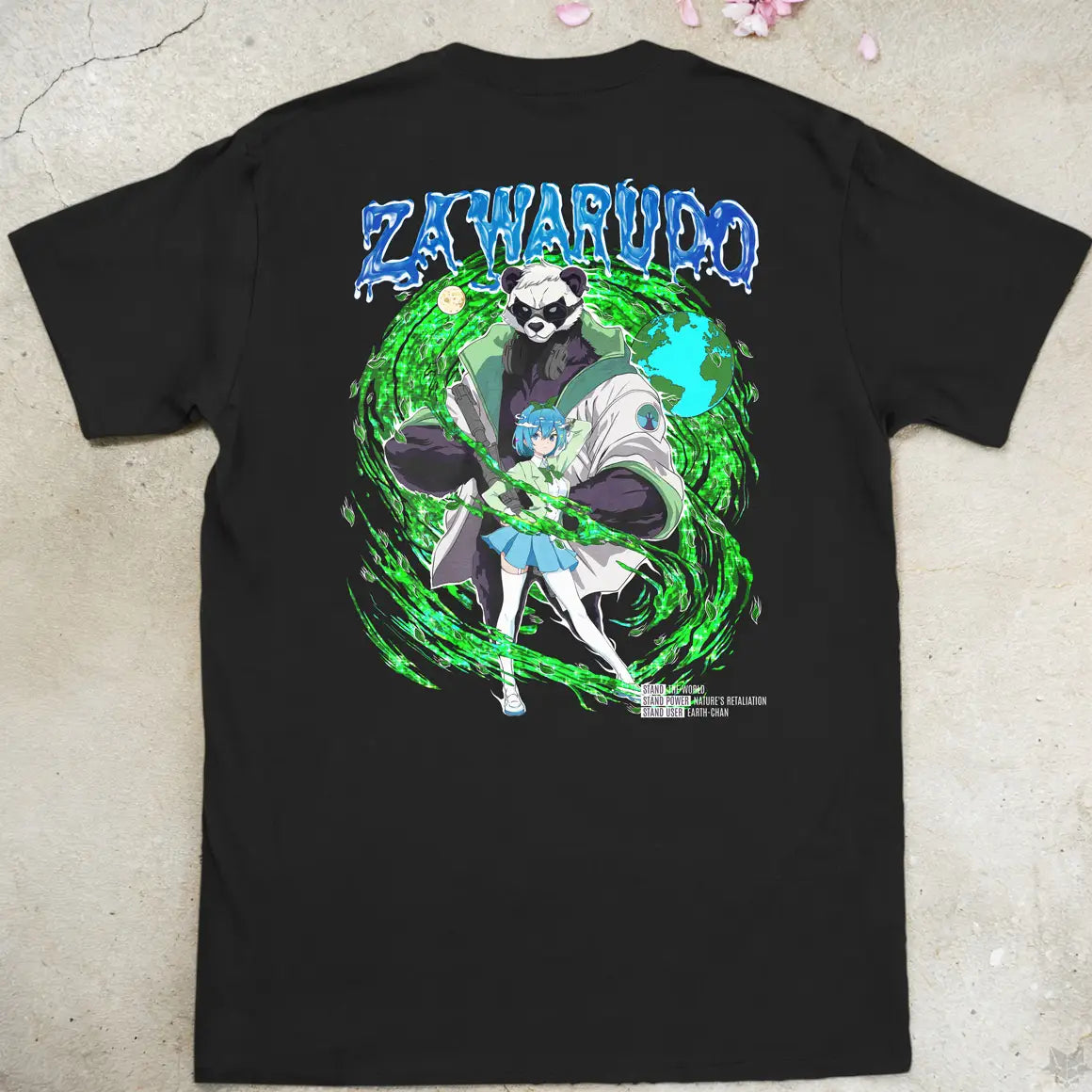 Earth-chan is a Stand User Gen2 | back print ❀ T-shirt