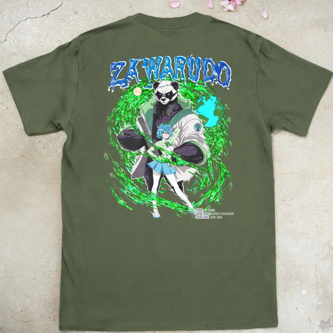 Earth-chan is a Stand User Gen2 | back print ❀ T-shirt