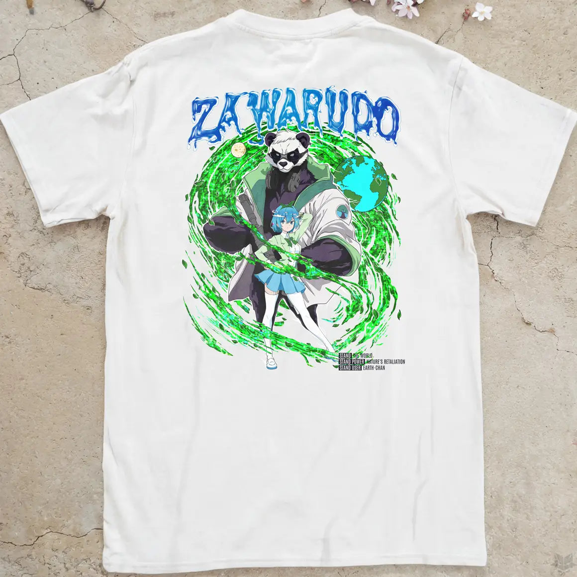 Earth-chan is a Stand User Gen2 | back print ❀ T-shirt