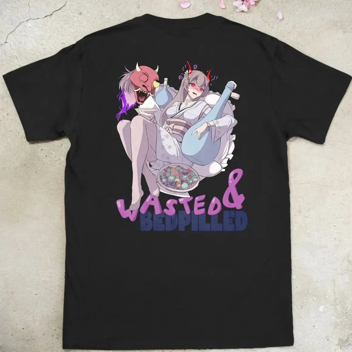 Wasted & Bedpilled Gen1 | back print ❀ T-shirt