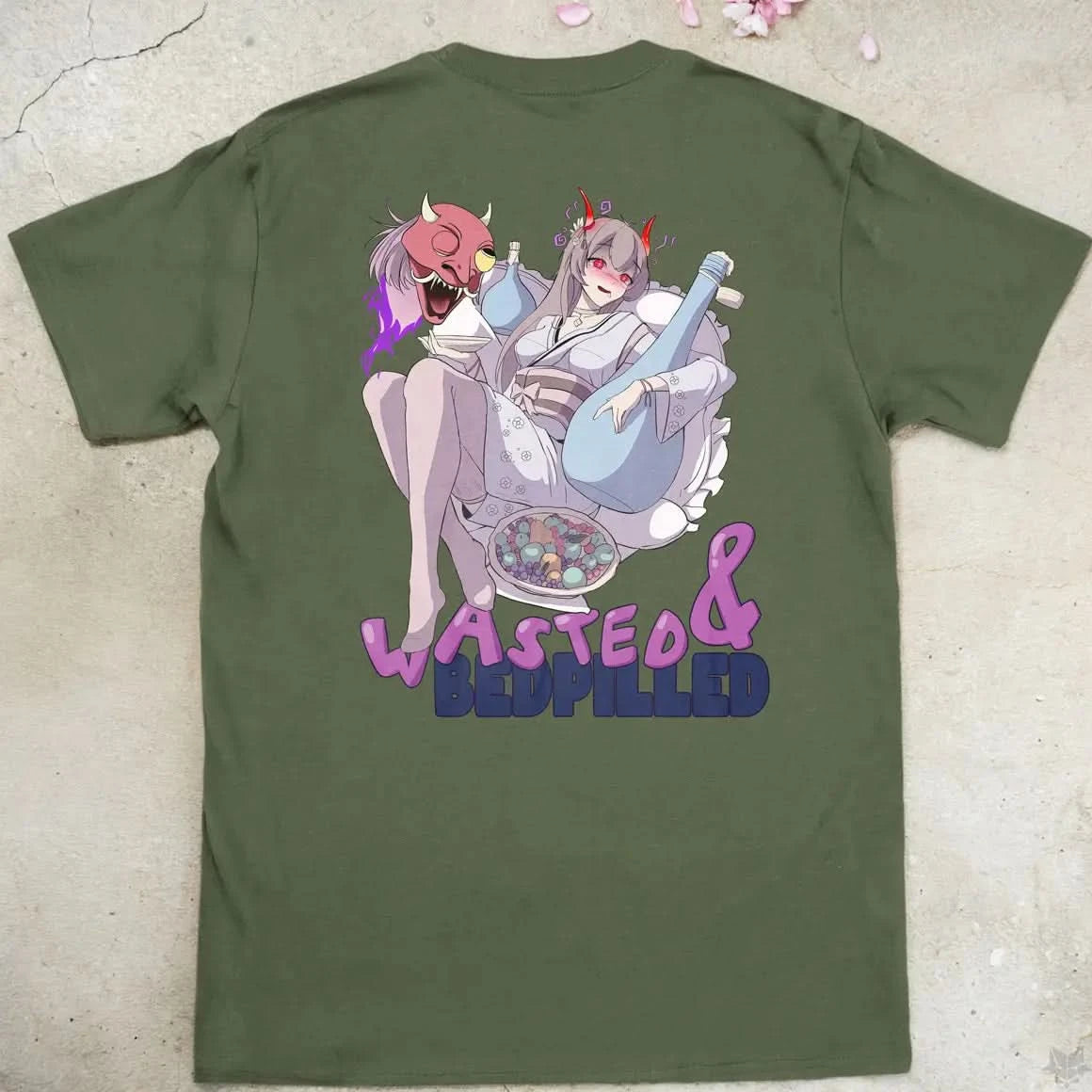 Wasted & Bedpilled Gen1 | back print ❀ T-shirt