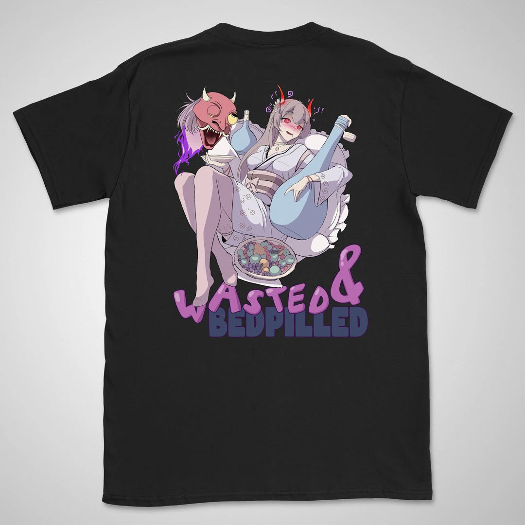 Wasted & Bedpilled Gen1 | back print ❀ T-shirt
