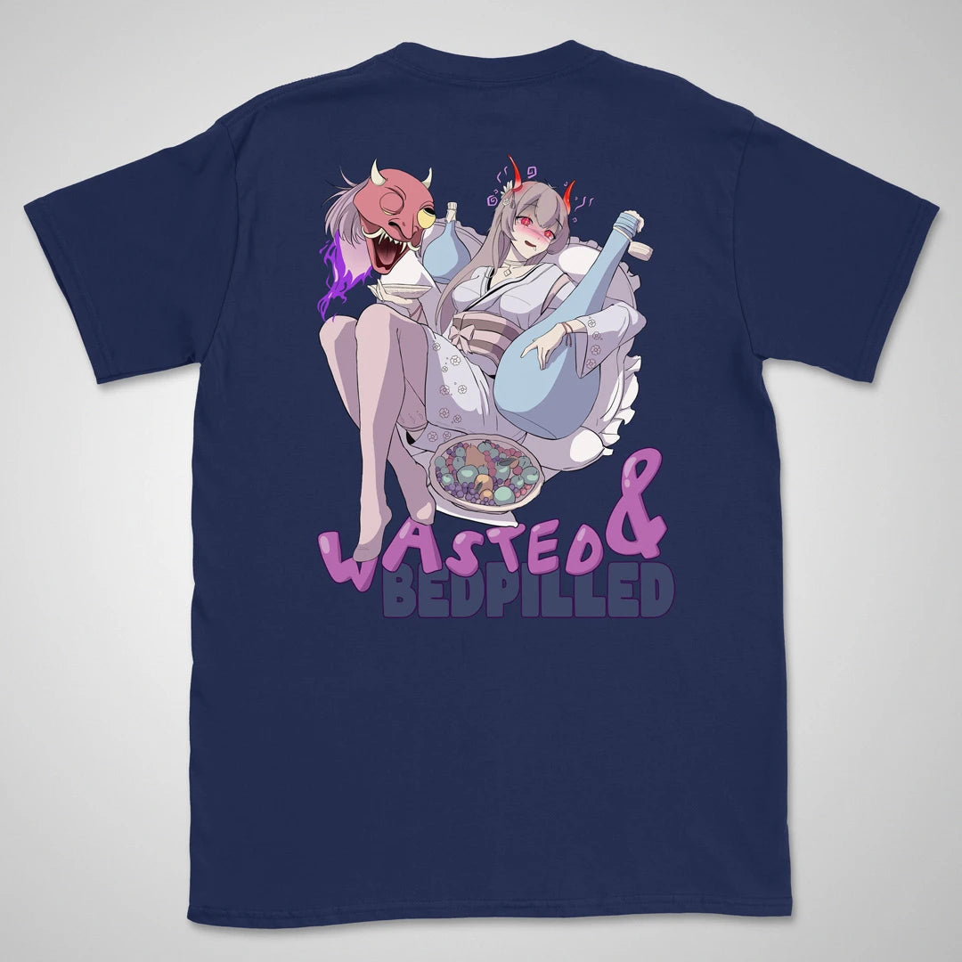 Wasted & Bedpilled Gen1 | back print ❀ T-shirt