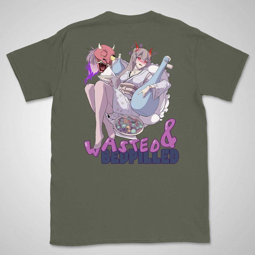 Wasted & Bedpilled Gen1 | back print ❀ T-shirt