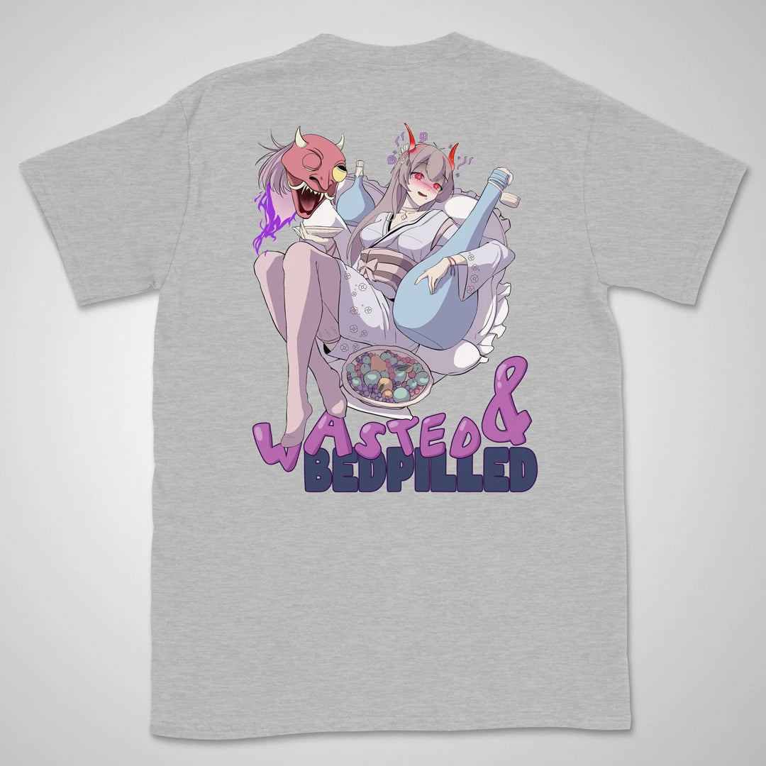 Wasted & Bedpilled Gen1 | back print ❀ T-shirt
